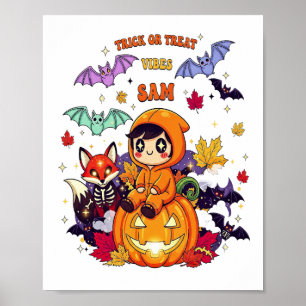 Bus eller godis söta Halloween Poster