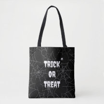 Bus eller godis Spindelnät Black Halloween Tote Ba