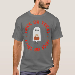 Bus eller godis spöke med godissäck Halloween-roli T Shirt