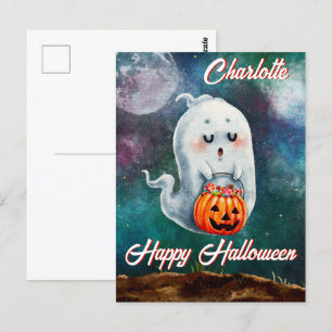 Bus eller godis, Spöken är Söt Happy halloween Vykort