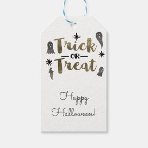 Bus eller godis Spöken Chic Halloween presentidé Presentetikett