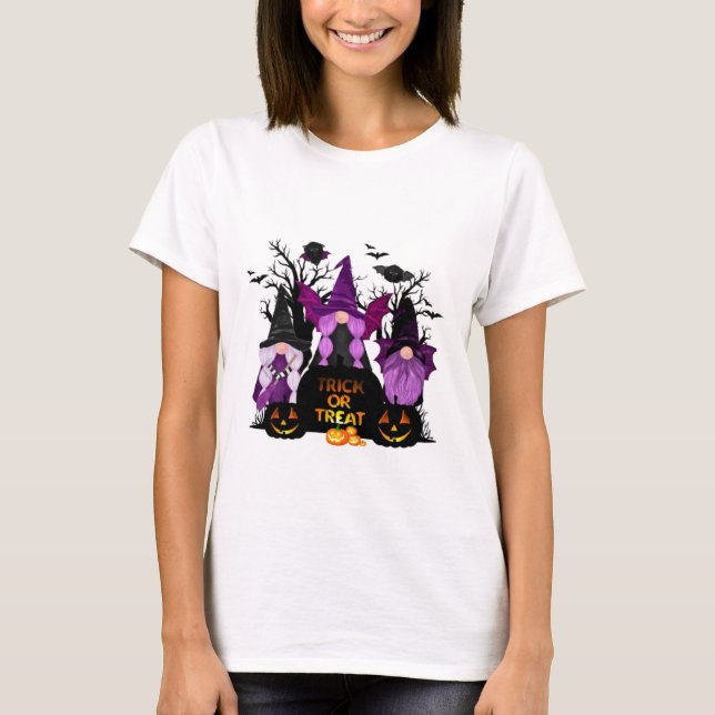 Bus eller godis Spooky Gnomes T Shirt (Framsida)