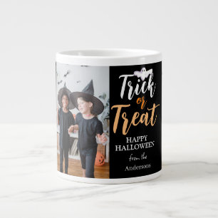 Bus eller godis Spooky Halloween-familjfoto Jumbo Mugg