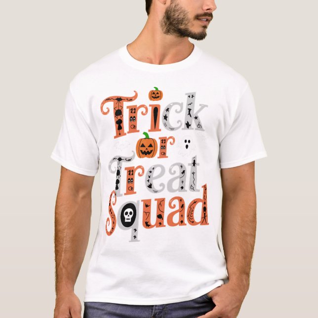 Bus eller godis Squad Halloween Shirt - Spooky Cut T (Framsida)
