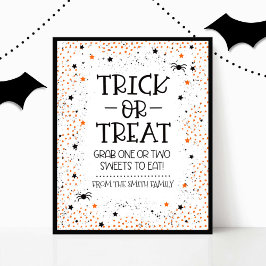 Bus eller godis-tecken för Halloween Poster