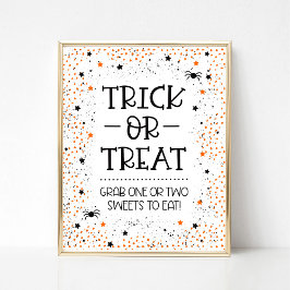 Bus eller godis-tecken för Halloween Poster