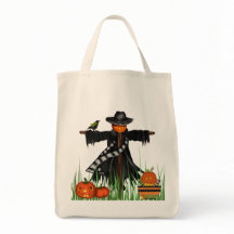 Bus eller godis Tote Bag med Pumpkins Fågelskrämma