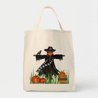 Bus eller godis Tote Bag med Pumpkins Fågelskrämma Tygkasse