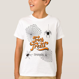 Bus eller godis-typografi med spindlar-ID680 T Shirt
