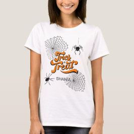 Bus eller godis-typografi med spindlar-ID680 T Shirt