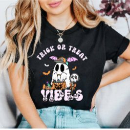 Bus eller godis Vibes Retro Ghost & Candy Hallowee T Shirt