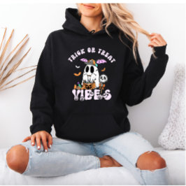 Bus eller godis Vibes Retro Ghost Halloween T Shirt
