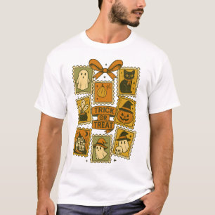 Bus eller godis Vintage Halloween Retro Postage T Shirt