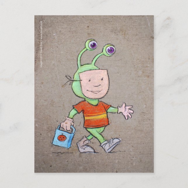 bus eller godis vykort (Framsida)