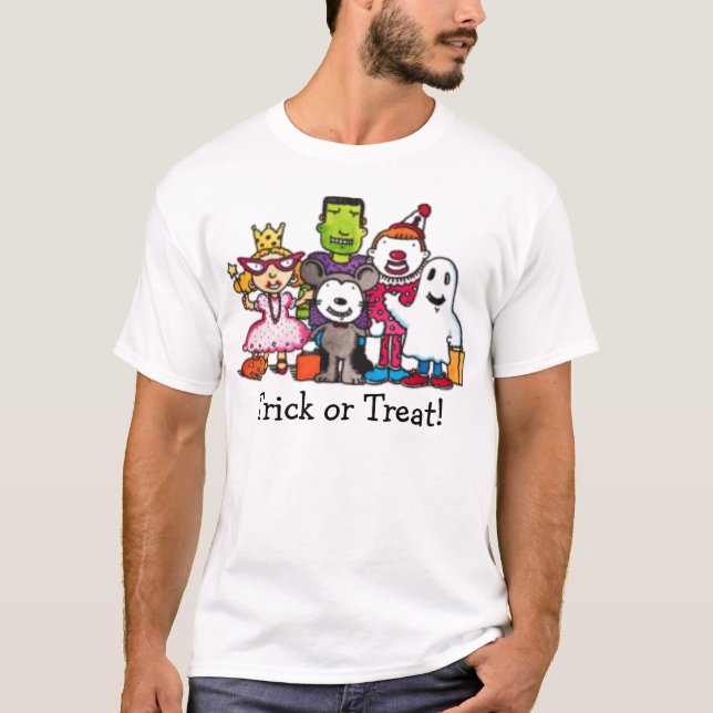 Bus eller godis w/Skull i hatt T Shirt (Framsida)