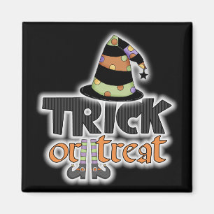 Bus eller godis Witch Hat Halloween Magnet