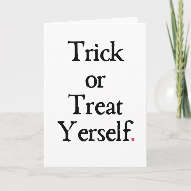 Bus eller godis Yerself Halloween-kort Kort (Framsida)