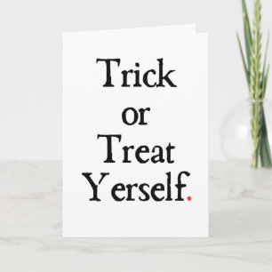 Bus eller godis Yerself Halloween-kort Kort