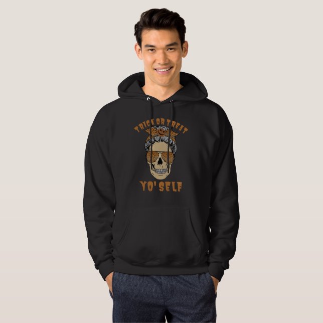 BUS ELLER GODIS YO'S SLF lustiga halloween mamma-s Hoodie (Hel framsida)