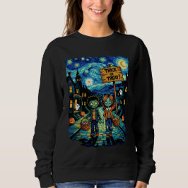 Bus eller godis Zombies - Van Gogh Starry Hallowee T Shirt