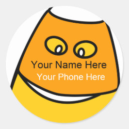 Bus eller godisgodisklistermärkear runt klistermärke