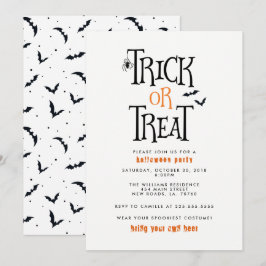 Bus eller godishalloween fest inbjudningar