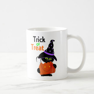 Bus eller godisHalloween katt med pumpa Kaffemugg
