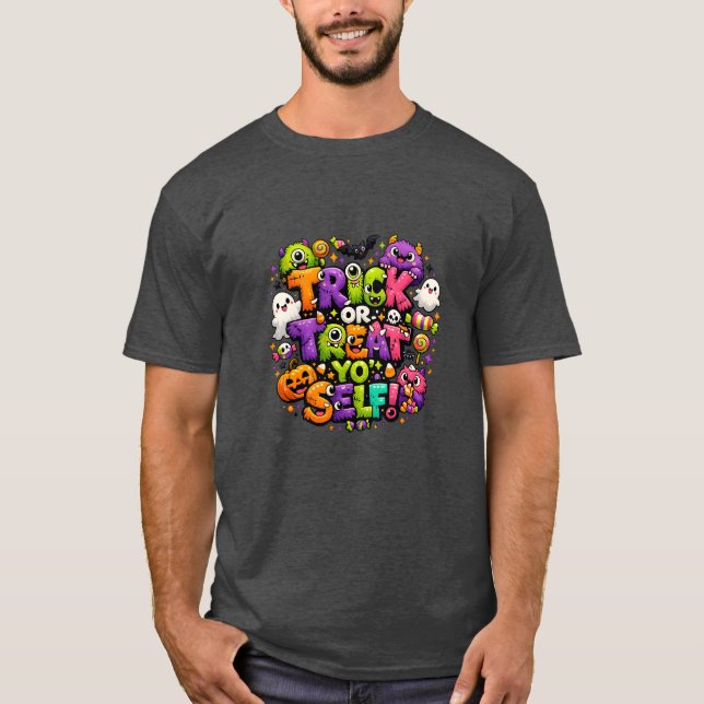Bus eller gods Halloween-stämning  T Shirt (Framsida)