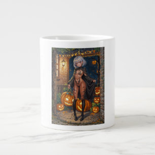 Bus eller godsak, modig Halloween-kostymflicka Jumbo Mugg