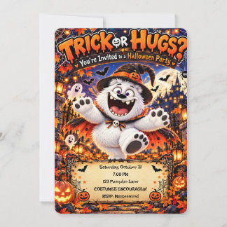 👻🧡 Bus eller Kram Halloween-fest Invitation 🎃✨ Inbjudningar