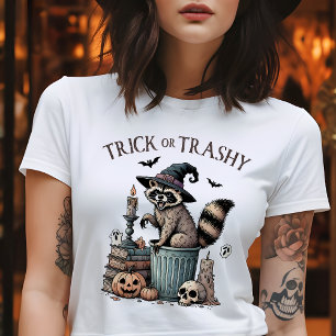 Bus eller skräpigt gammalt tvättbjörn Halloween T Shirt