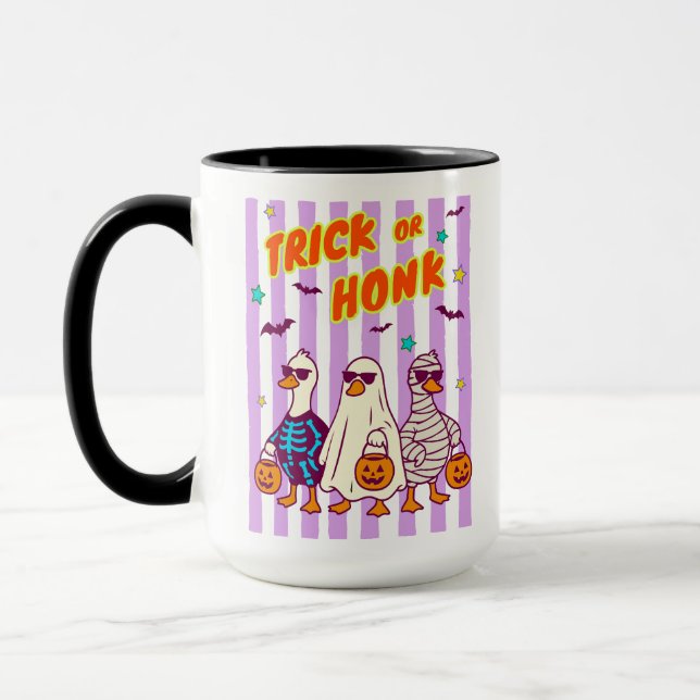 Bus eller tuta dumma gås Halloween Mugg (Vänster)