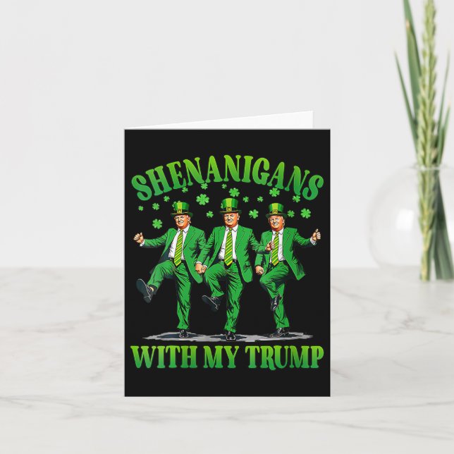 Bus med min Trump-dans St Patrick's Day F Kort (Framsida)