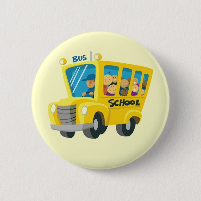 Bus school - knapp (Framsida)