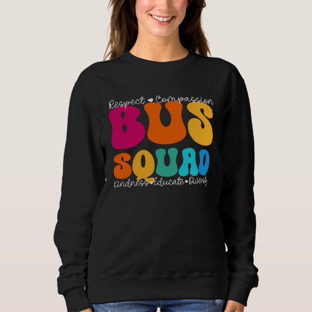Bus Squad Appreciation Week Back to School T Shirt (Framsida)