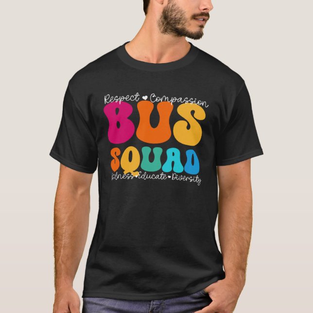 Bus Squad Appreciation Week Back to School T Shirt (Framsida)