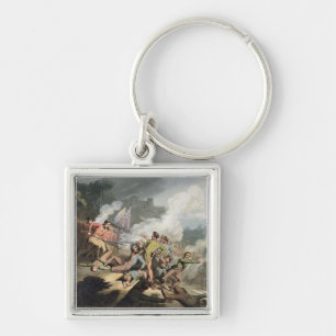 Busaco 27th September 1810, från 'segernollan Fyrkantig Silverfärgad Nyckelring
