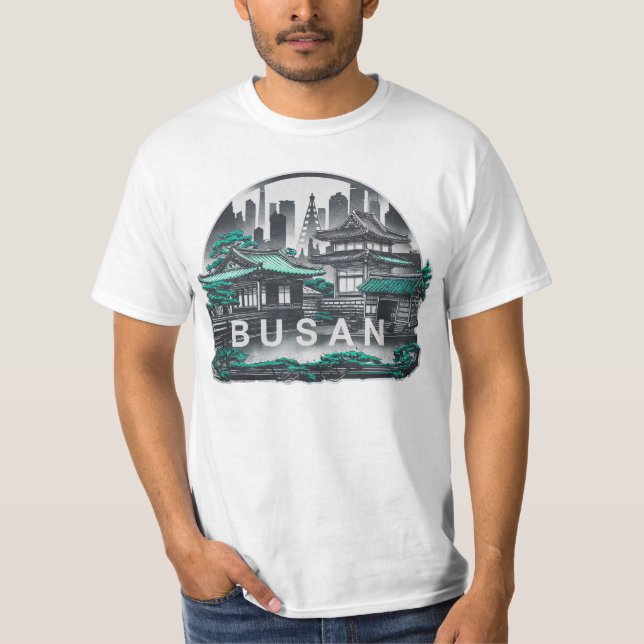 Busan City Sydkorea T Shirt (Framsida)