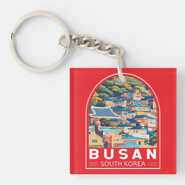 Busan South Korea Travel Art Emblem (Framsidan)