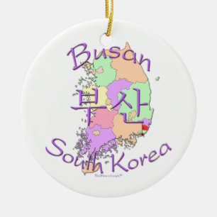 Busan Sydkorea Julgransprydnad Keramik
