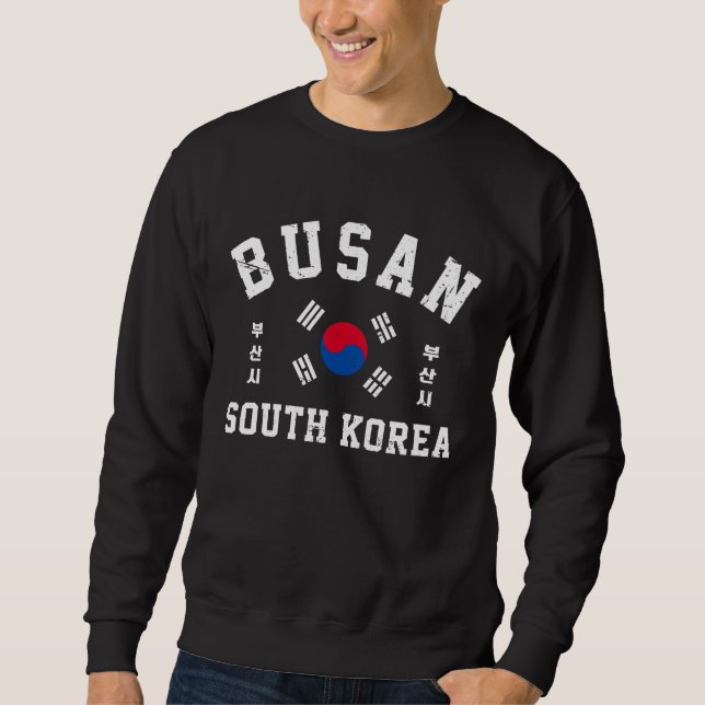 Busan Sydkorea Lång Ärmad Tröja (Framsida)