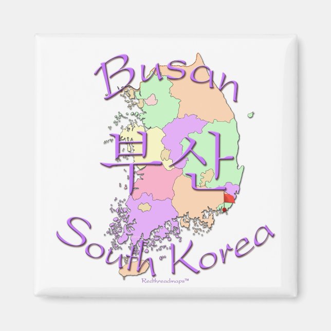 Busan Sydkorea Magnet (Framsidan)