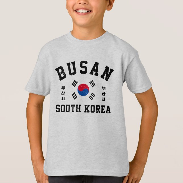 Busan Sydkorea  T Shirt (Framsida)