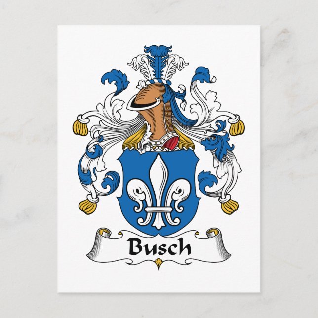 Busch Family Crest Vykort (Framsida)