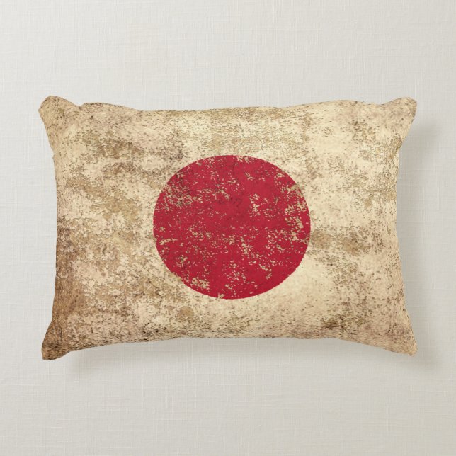 Buse åldras japansk flagga för vintage prydnadskudde (Framsidan)