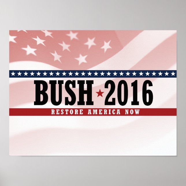 BUSH 2016 RESTORE AMERICA -.png Poster (Framsidan)