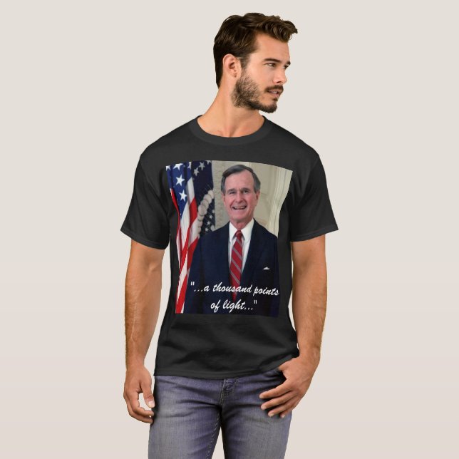 Bush 41 med "tusen pekar av ljust ", t shirt (Hel framsida)