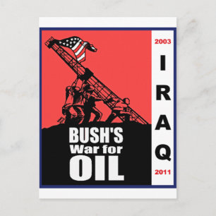 Bush Anti-Irak Krig Tecknad av Latuff Vykort