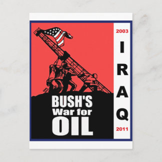 Bush Anti-Irak Krig Tecknad av Latuff Vykort