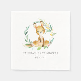 Bush Baby Kangaroo Baby Shower Napkins Pappersservett
